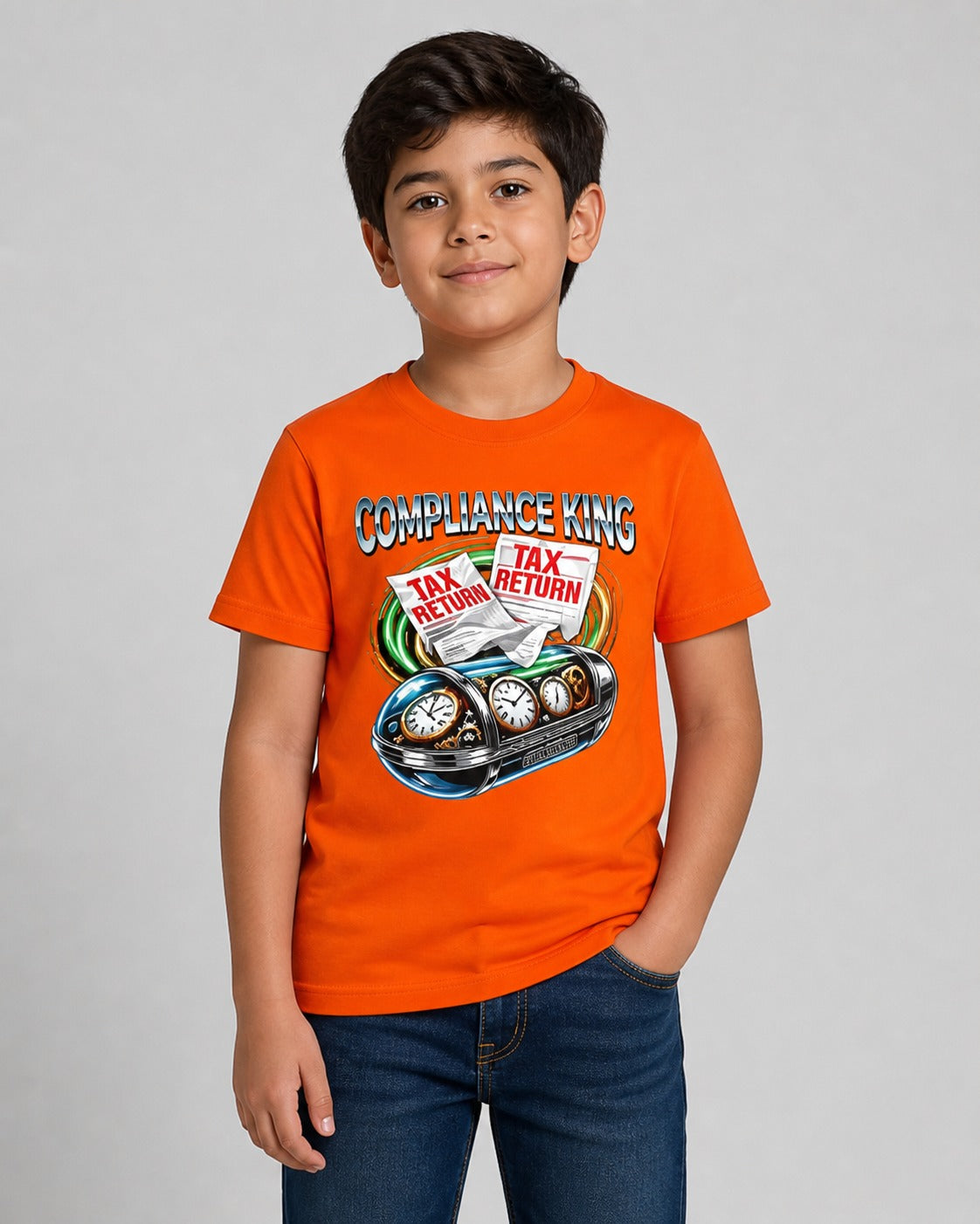 Kids Regular Fit 180 GSM 100% Cotton T-Shirt