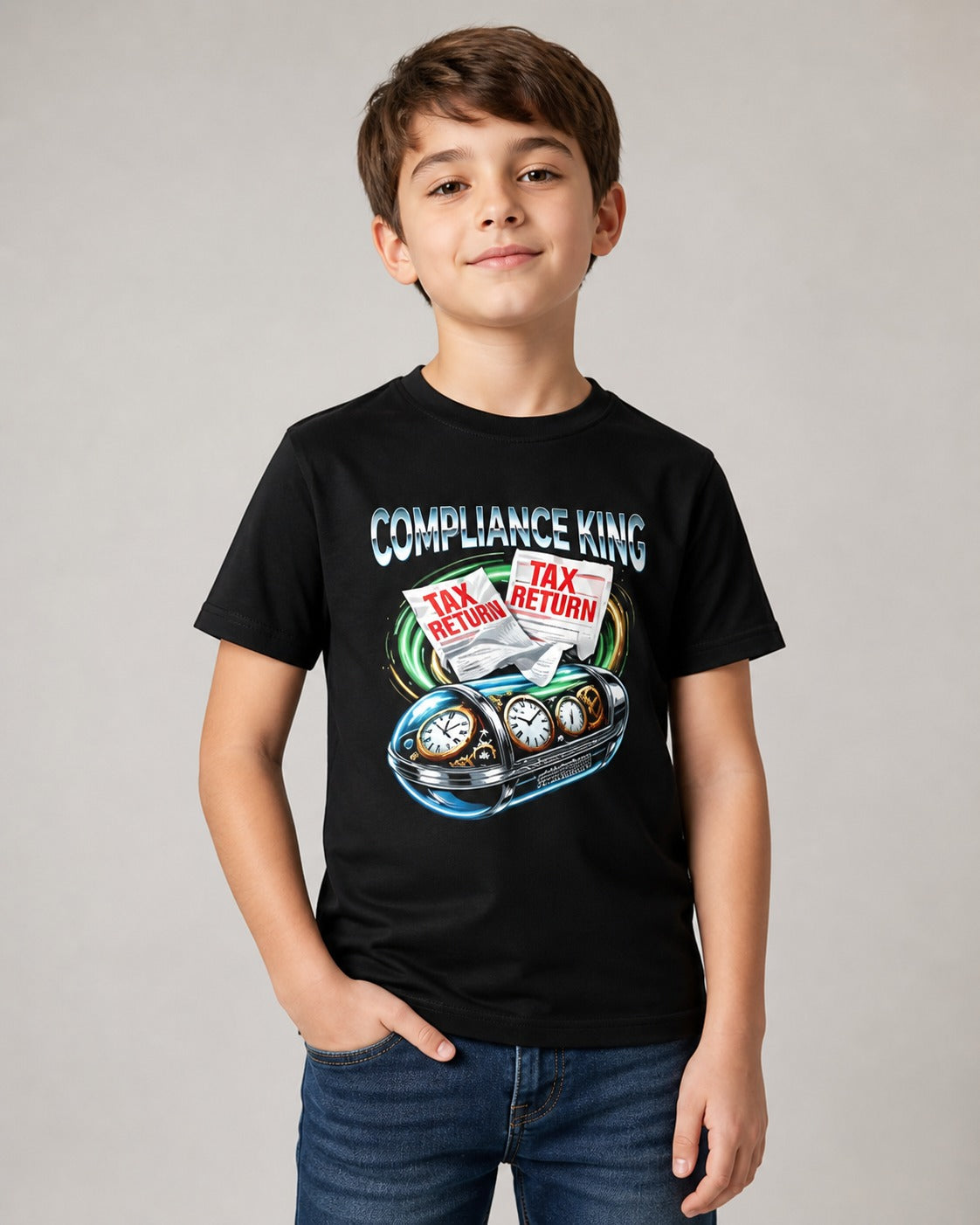 Kids Regular Fit 180 GSM 100% Cotton T-Shirt
