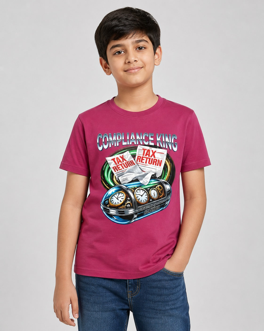 Kids Regular Fit 180 GSM 100% Cotton T-Shirt