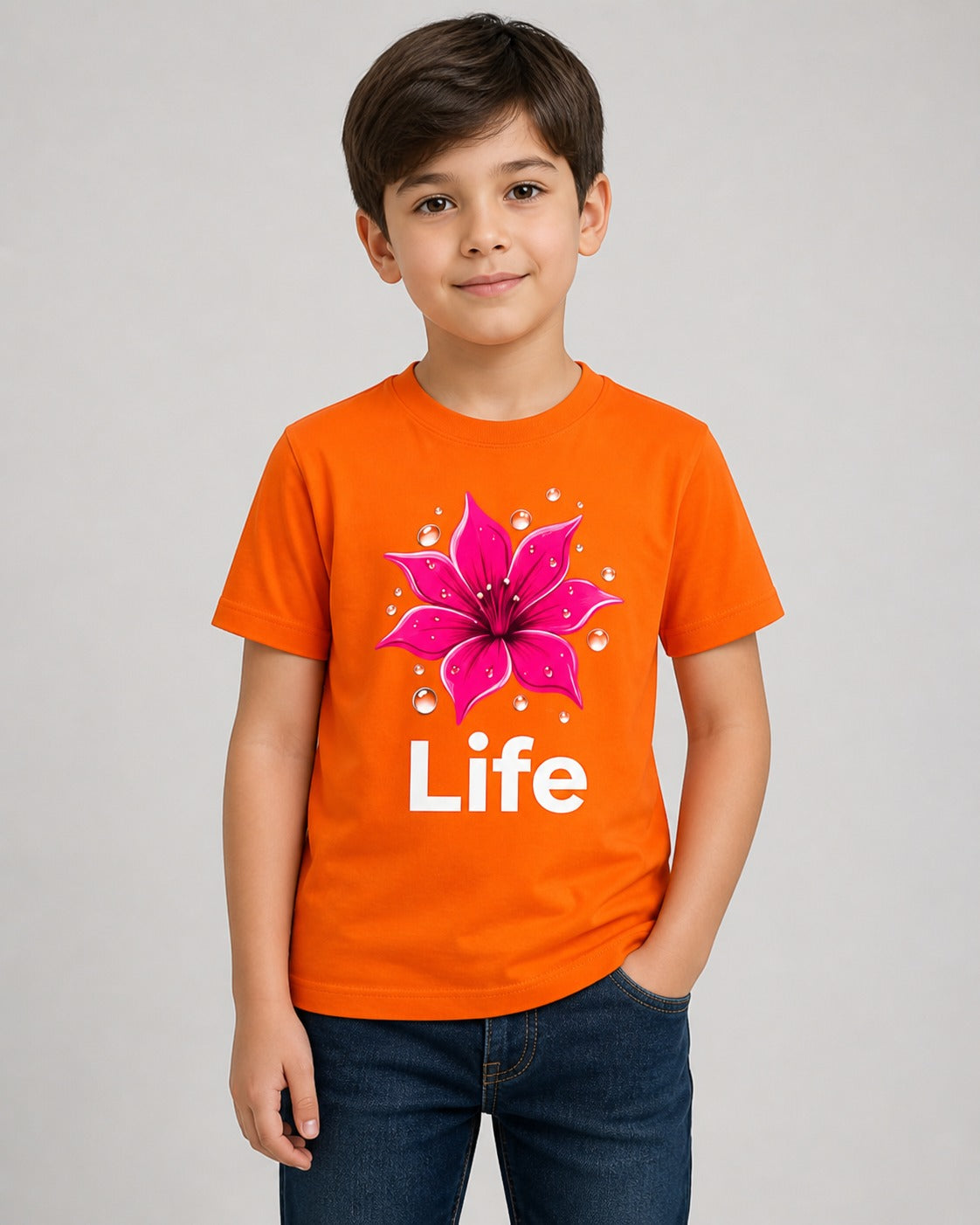 Kids Regular Fit 180 GSM 100% Cotton T-Shirt