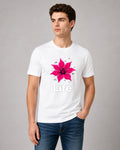 Liife Printed Regular Fit 180 GSM 100% Cotton T-Shirt for Men