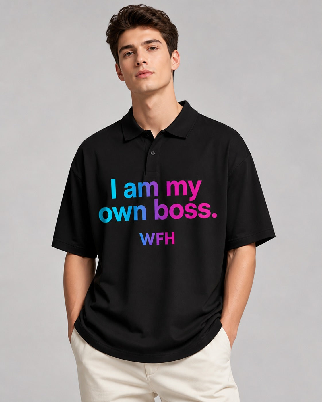 i am my own boss Polo T-Shirt 220 GSM Matty 100% Cotton Regular Fit for Men