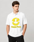 Happy Smile Polo T-Shirt 220 GSM Matty 100% Cotton Regular Fit for Men