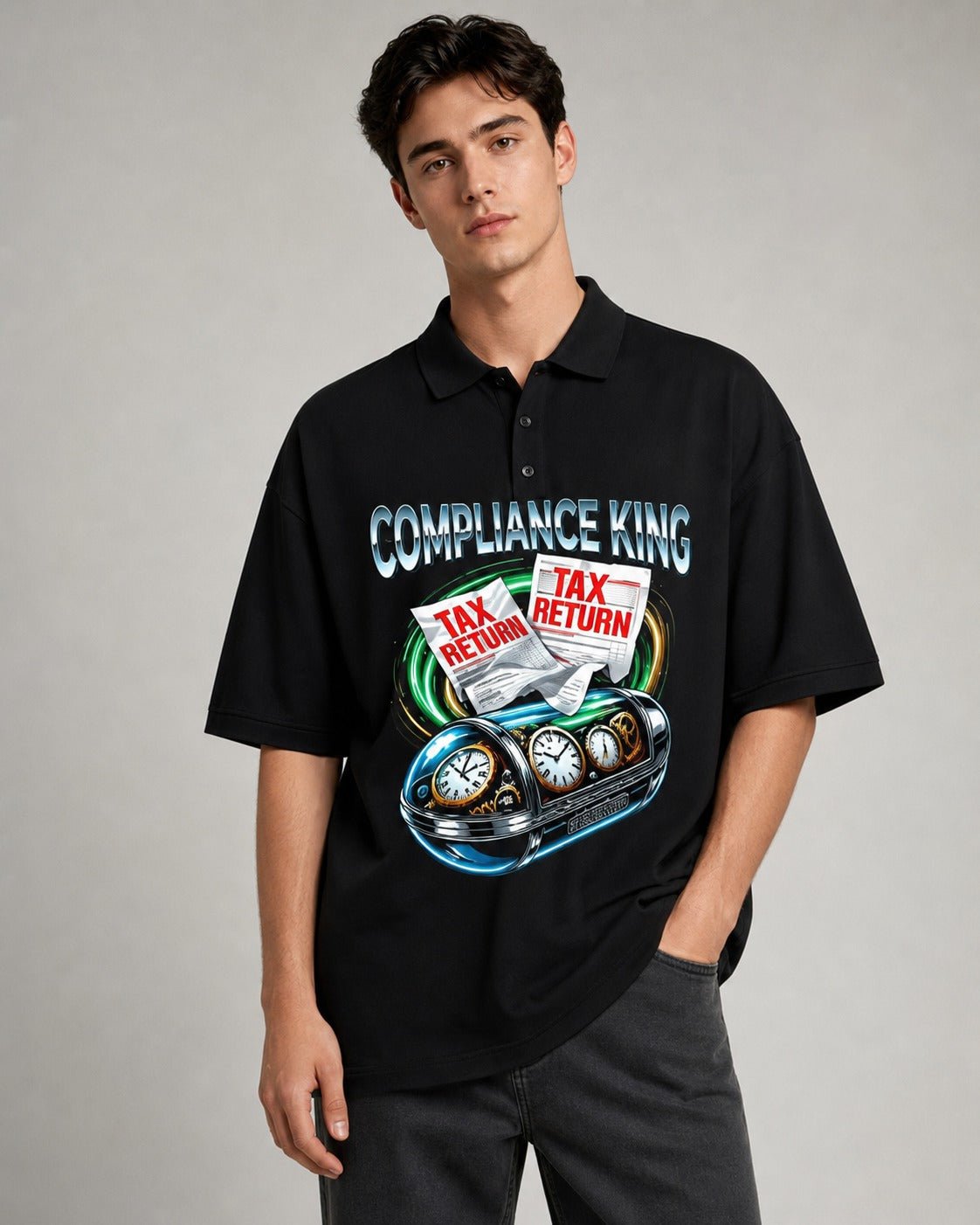 Complaince King Polo T-Shirt 220 GSM Matty 100% Cotton Regular Fit for Men