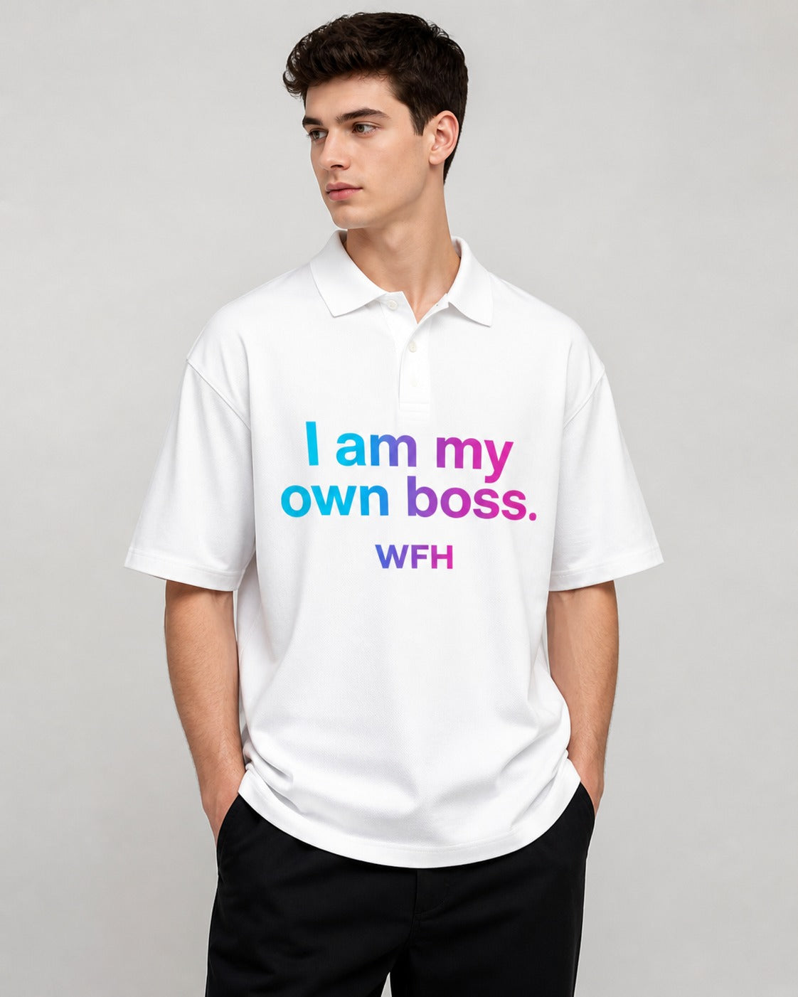 i am my own boss Polo T-Shirt 220 GSM Matty 100% Cotton Regular Fit for Men