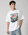 Compliance King Printed Oversized 240 GSM French Terry 100% Cotton T-Shirt for Men